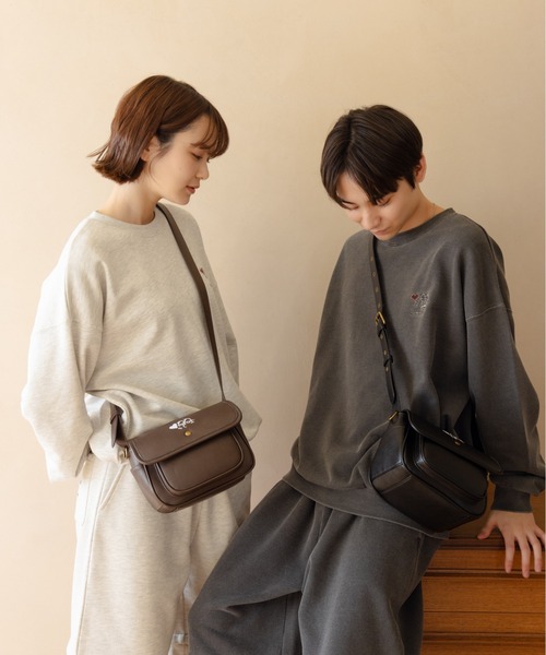 フラップポケットPUレザーショルダーバッグ / Flap Pocket PU Leather