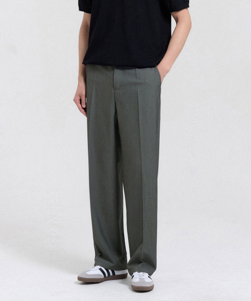 CREEDMENS(クリードマンズ)の「イージーセミワイドスラックス(チャコール)(スラックス・メンズ・チャコール・S/M/L/XL/XXL)」の1枚目の写真