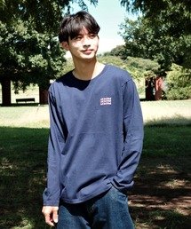 skoool（スクール）の「ロゴプリント ロングスリーブTシャツ／バックプリントデザイン × ベーシックシルエット（Tシャツ/カットソー）」