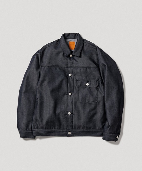 ADAM ET ROPE'(アダムエロペ)の「【NIKKE】デニム トラッカー ジャケット / ADAM ET ROPE' JEANS -PERS-(デニムジャケット・メンズ・ブラック系その他2/ブラック/ネイビー・S/L/M)」の2枚目の写真