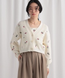 mysty woman | 花刺繍ニットアンサンブル 643359(アンサンブル)