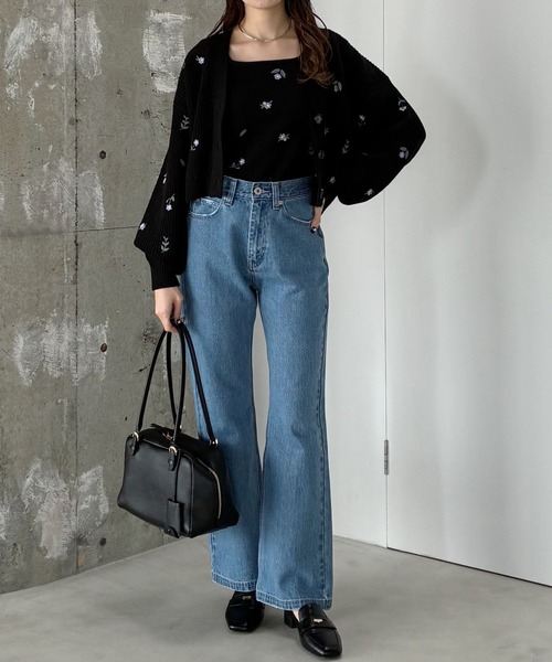 mysty woman(ミスティウーマン)の「花刺繍ニットアンサンブル 643359(アンサンブル・レディース・オフホワイト/グレー/ブラック・FREE)」の21枚目の写真