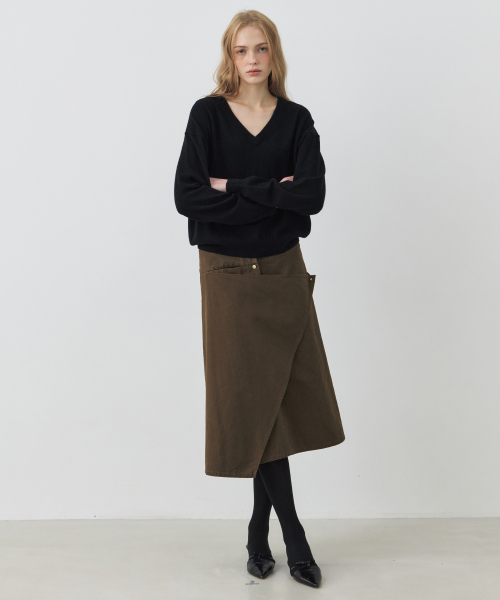 フレームラップスカート_ブラウン（スカート）｜CITYBREEZE（シティ