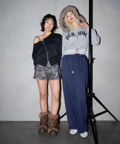 3.3 Field Trip （3.3フィールドトリップ）の「【セットアップ着用可能】3.3 Field Trip／バックワッペンスウェットショートパンツ（スウェットパンツ・レディース・グリーン系カモフラージュ/グレー系カモフラージュ/グレー/ブラック・FREE）」の19枚目の写真