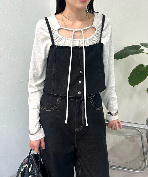 mystic（ミスティック）の「【ZOZO限定/REVIVAL】26SSマルチWAYデニム（デニムパンツ・レディース・ブラック/ネイビー・0/1/2）」の2枚目の写真