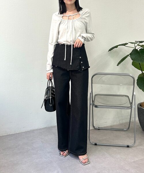 mystic（ミスティック）の「【ZOZO限定/REVIVAL】26SSマルチWAYデニム（デニムパンツ・レディース・ブラック/ネイビー・0/1/2）」の5枚目の写真