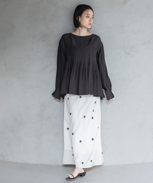 A part by（アパートバイ）の「フィブリルナロースカート（スカート・レディース・ブラック/イエロー系その他/ホワイト系その他・SMALL/MEDIUM）」の8枚目の写真