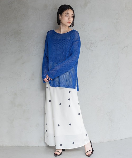 A part by（アパートバイ）の「フィブリルナロースカート（スカート・レディース・ブラック/イエロー系その他/ホワイト系その他・SMALL/MEDIUM）」の11枚目の写真