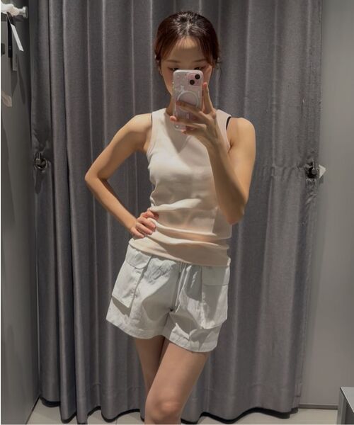 MUSINSA STANDARD WOMAN（ムシンサスタンダードウーマン）の「ウィメンズエッセンシャルタンクトップ [ベイビーピンク]（Tシャツ/カットソー・レディース・その他・LARGE/MEDIUM/SMALL/X-SMALL）」の7枚目の写真