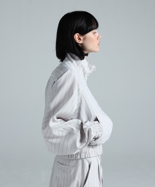 Y-3(ワイスリー)の「Y-3 PINSTRIPE SPORT UNIFORM BLOUSON(ジャージ・レディース・ホワイト系その他・X-SMALL/SMALL/XX-SMALL/MEDIUM/LARGE)」の2枚目の写真