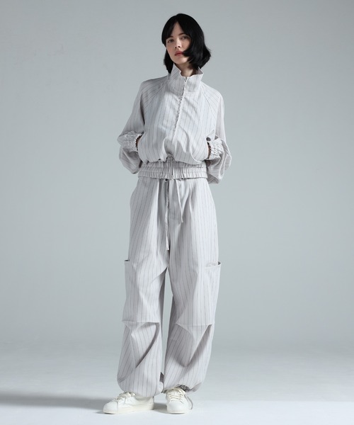 Y-3(ワイスリー)の「Y-3 PINSTRIPE SPORT UNIFORM BLOUSON(ジャージ・レディース・ホワイト系その他・X-SMALL/SMALL/XX-SMALL/MEDIUM/LARGE)」の4枚目の写真