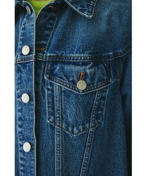 HeRIN.CYE（ヘリンドットサイ）の「Round form denim jacket　　ラウンドデニムジャケット（デニムジャケット・レディース・ブルー・FREE）」の12枚目の写真