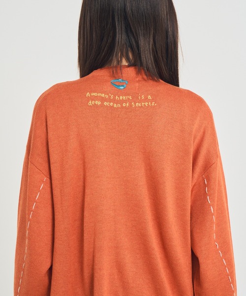 EFFECTEN（エフェクテン）の「【EFFECTEN】Stitch smooth cardigan（カーディガン/ボレロ・メンズ・ブラック/オレンジ系その他・MEDIUM/LARGE）」の5枚目の写真