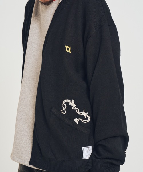 EFFECTEN（エフェクテン）の「【EFFECTEN】Stitch smooth cardigan（カーディガン/ボレロ・メンズ・ブラック/オレンジ系その他・MEDIUM/LARGE）」の9枚目の写真