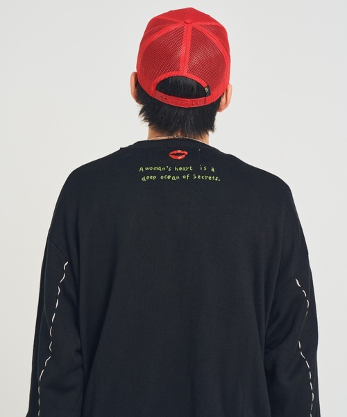 EFFECTEN（エフェクテン）の「【EFFECTEN】Stitch smooth cardigan（カーディガン/ボレロ・メンズ・ブラック/オレンジ系その他・MEDIUM/LARGE）」の10枚目の写真