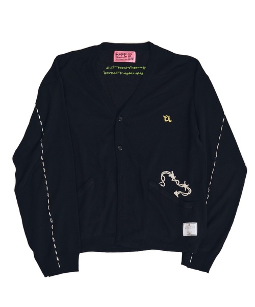 EFFECTEN（エフェクテン）の「【EFFECTEN】Stitch smooth cardigan（カーディガン/ボレロ・メンズ・ブラック/オレンジ系その他・MEDIUM/LARGE）」の11枚目の写真