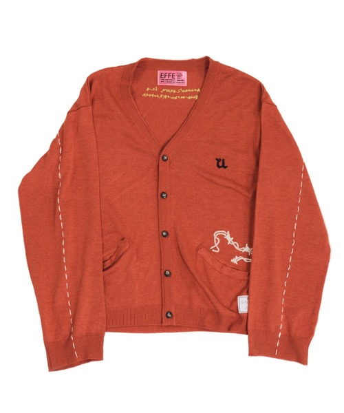 EFFECTEN（エフェクテン）の「【EFFECTEN】Stitch smooth cardigan（カーディガン/ボレロ・メンズ・ブラック/オレンジ系その他・MEDIUM/LARGE）」の13枚目の写真