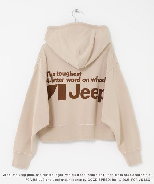 GOOD ROCK SPEED（グッドロックスピード）の「『別注』GOOD ROCK SPEED×URBAN RESEARCH　ジープ HOODIE（パーカー・レディース・チャコールグレー/ベージュ・FREE）」の4枚目の写真