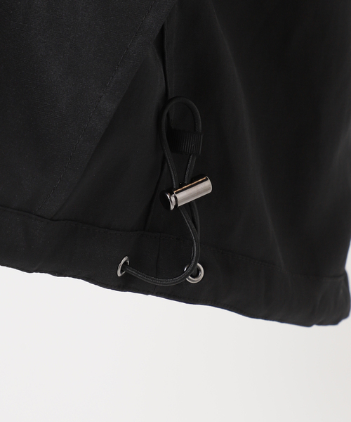 FRAMeWORK(フレームワーク)の「≪追加≫リネンPLタッサーフードショートブルゾン(マウンテンパーカー・レディース・ブラック/アイボリー/ブラウン/キャメル・36/38)」の7枚目の写真