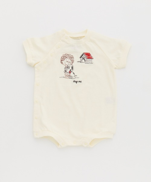 Ocean&Ground(オーシャン&グラウンド)の「ENJOY STITCH ロンパス(ロンパース・キッズ・ホワイト/ライトブルー/ブラック/キナリ・80/70)」の3枚目の写真