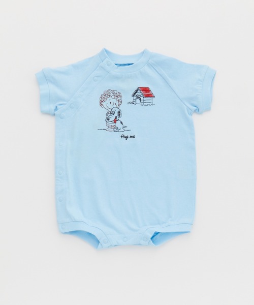 Ocean&Ground(オーシャン&グラウンド)の「ENJOY STITCH ロンパス(ロンパース・キッズ・ホワイト/ライトブルー/ブラック/キナリ・80/70)」の1枚目の写真