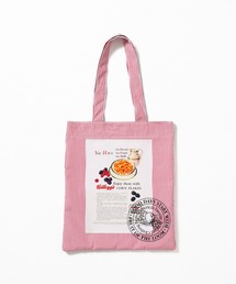 VINTAGE Kellogg’s Package print stripe tote/ストライプ トートバッグ 朝食風景デザイン