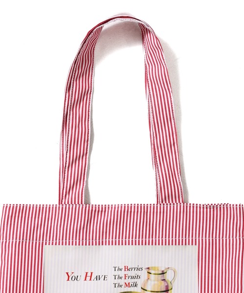 FRUIT OF THE LOOM(フルーツオブザルーム)の「VINTAGE Kellogg’s Package print stripe tote/ストライプ トートバッグ 朝食風景デザイン(トートバッグ・メンズ・サックスブルー/オレンジ/レッド/グリーン/ブルー・FREE)」の7枚目の写真
