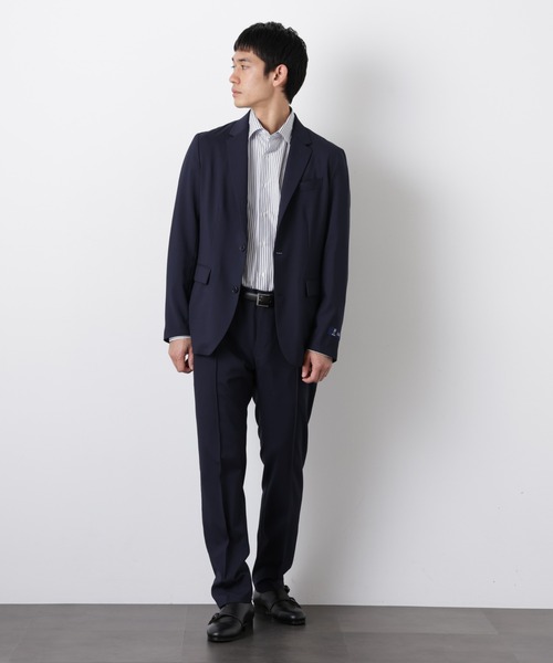 NANO universe(ナノユニバース)の「「DamerinoSelect」JAPANfabricウールストレッチパンツ(セットアップ可)(スラックス・メンズ・ブラウン/ネイビー/チャコール・M/S/L)」の22枚目の写真