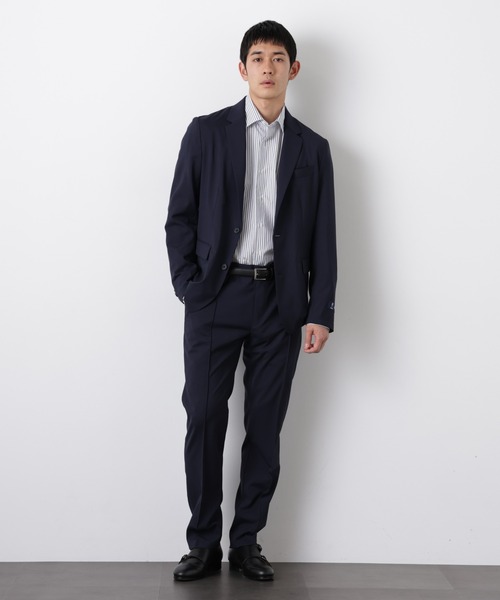 NANO universe(ナノユニバース)の「「DamerinoSelect」JAPANfabricウールストレッチパンツ(セットアップ可)(スラックス・メンズ・ブラウン/ネイビー/チャコール・M/S/L)」の19枚目の写真