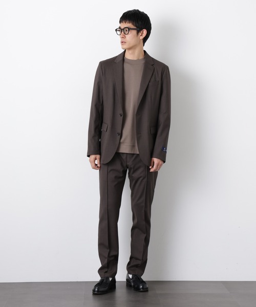 NANO universe(ナノユニバース)の「「DamerinoSelect」JAPANfabricウールストレッチパンツ(セットアップ可)(スラックス・メンズ・ブラウン/ネイビー/チャコール・M/S/L)」の6枚目の写真