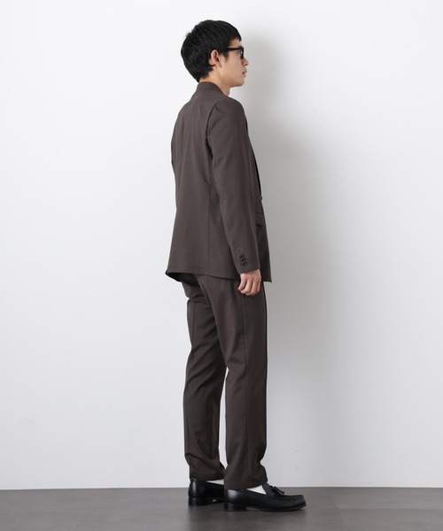 NANO universe(ナノユニバース)の「「DamerinoSelect」JAPANfabricウールストレッチパンツ(セットアップ可)(スラックス・メンズ・ブラウン/ネイビー/チャコール・M/S/L)」の9枚目の写真