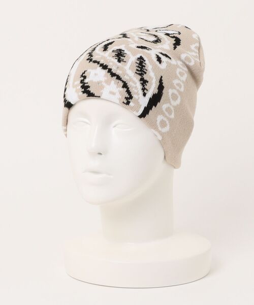 Revo.（レボ）の「ペイズリー柄 ビーニー ニット帽（ニットキャップ/ビーニー・レディース・ピンク/ベージュ/ブラック・FREE）」の2枚目の写真