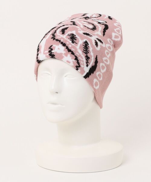 Revo.（レボ）の「ペイズリー柄 ビーニー ニット帽（ニットキャップ/ビーニー・レディース・ピンク/ベージュ/ブラック・FREE）」の3枚目の写真