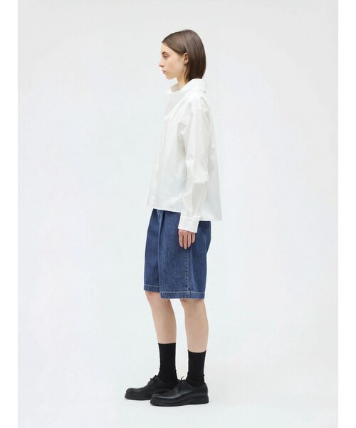 mizuiroind（ミズイロインド）の「mizuiro ind デニムハーフパンツ(BLEACH)（その他パンツ・レディース・ブルー系その他・FREE）」の5枚目の写真