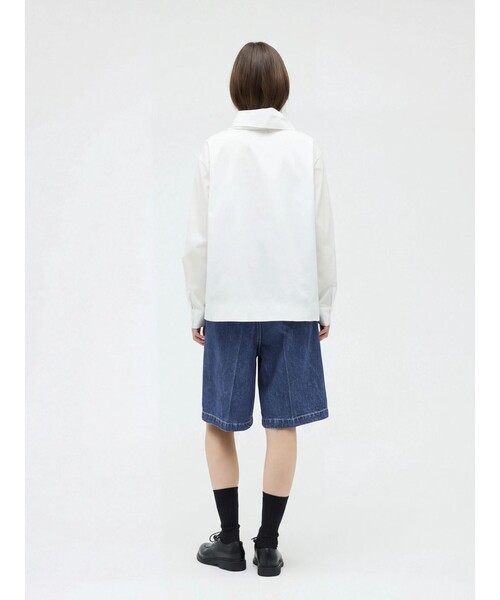 mizuiroind（ミズイロインド）の「mizuiro ind デニムハーフパンツ(BLEACH)（その他パンツ・レディース・ブルー系その他・FREE）」の6枚目の写真