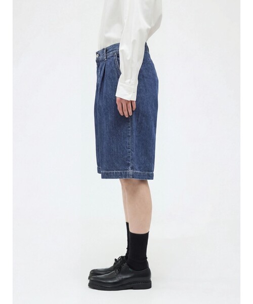 mizuiroind（ミズイロインド）の「mizuiro ind デニムハーフパンツ(BLEACH)（その他パンツ・レディース・ブルー系その他・FREE）」の8枚目の写真