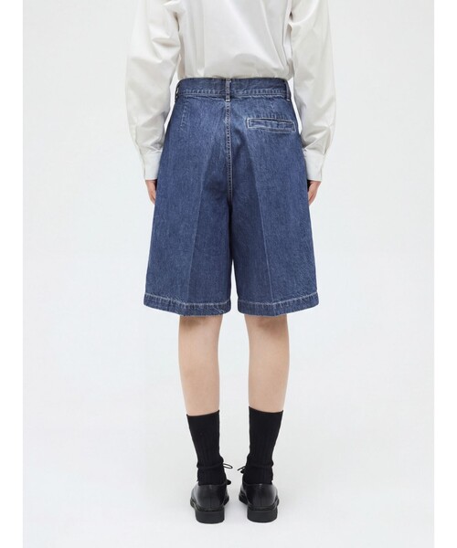 mizuiroind（ミズイロインド）の「mizuiro ind デニムハーフパンツ(BLEACH)（その他パンツ・レディース・ブルー系その他・FREE）」の9枚目の写真