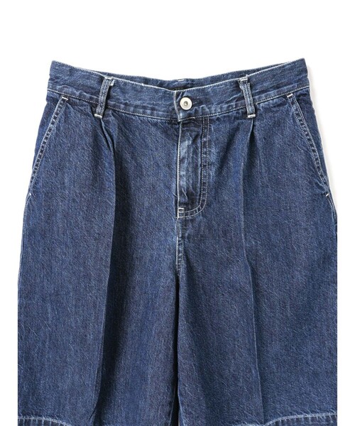 mizuiroind（ミズイロインド）の「mizuiro ind デニムハーフパンツ(BLEACH)（その他パンツ・レディース・ブルー系その他・FREE）」の10枚目の写真