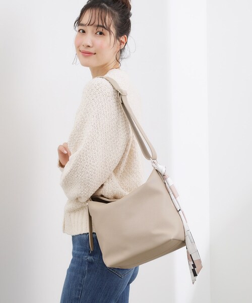 grove(グローブ)の「◆フラップスカーフ付ワンショルダー(ショルダーバッグ・レディース・ナチュラル/シルバー系その他/ブラック・00)」の6枚目の写真