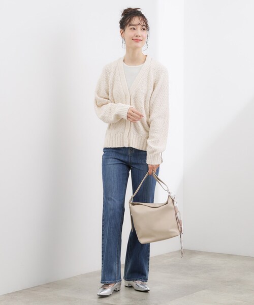 grove(グローブ)の「◆フラップスカーフ付ワンショルダー(ショルダーバッグ・レディース・ナチュラル/シルバー系その他/ブラック・00)」の7枚目の写真