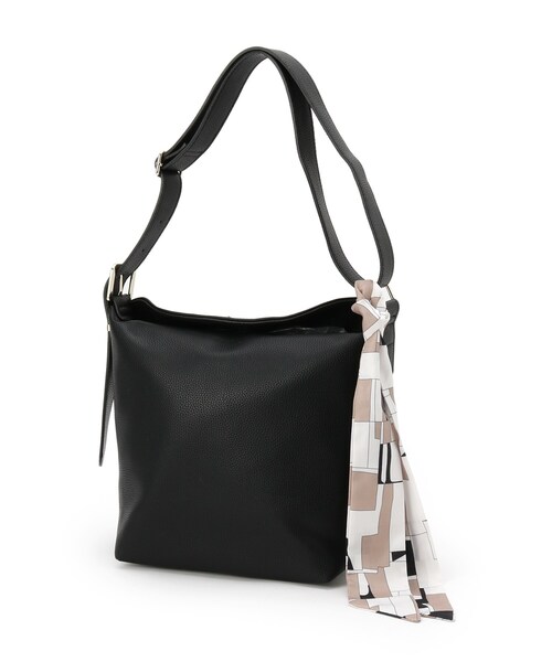 grove(グローブ)の「◆フラップスカーフ付ワンショルダー(ショルダーバッグ・レディース・ナチュラル/シルバー系その他/ブラック・00)」の12枚目の写真