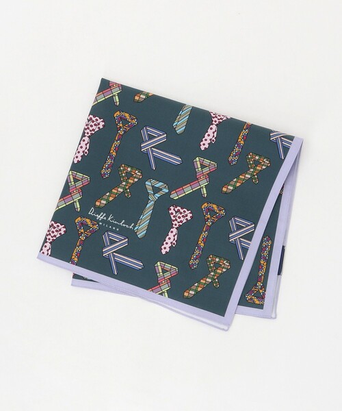 green label relaxing（グリーンレーベルリラクシング）の「＜Dieffe Kinloch＞コットン プリント ハンカチ（バンダナ/スカーフ・メンズ・ライトブルー/ケリーグリーン/ネイビー/イエロー/パープル/その他1・FREE）」の4枚目の写真