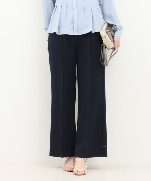 MICO COULIER（ミコクリエ）の「《UVカット・接触冷感》ハイストレッチパンツ（その他パンツ・レディース・グレイッシュベージュ/ネイビー・38/36）」の4枚目の写真