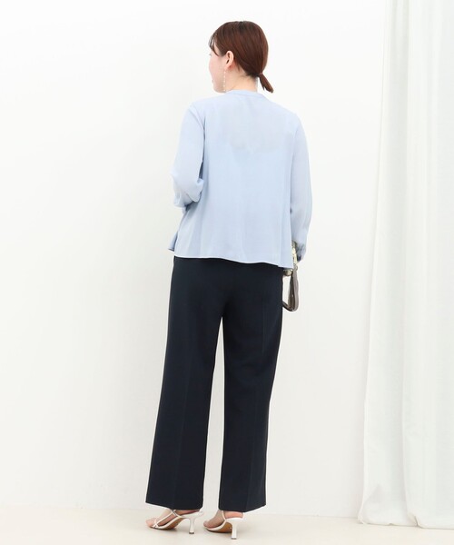 MICO COULIER（ミコクリエ）の「《UVカット・接触冷感》ハイストレッチパンツ（その他パンツ・レディース・グレイッシュベージュ/ネイビー・38/36）」の7枚目の写真