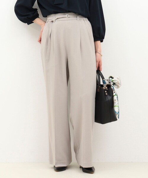 MICO COULIER（ミコクリエ）の「《UVカット・接触冷感》ハイストレッチパンツ（その他パンツ・レディース・グレイッシュベージュ/ネイビー・38/36）」の11枚目の写真