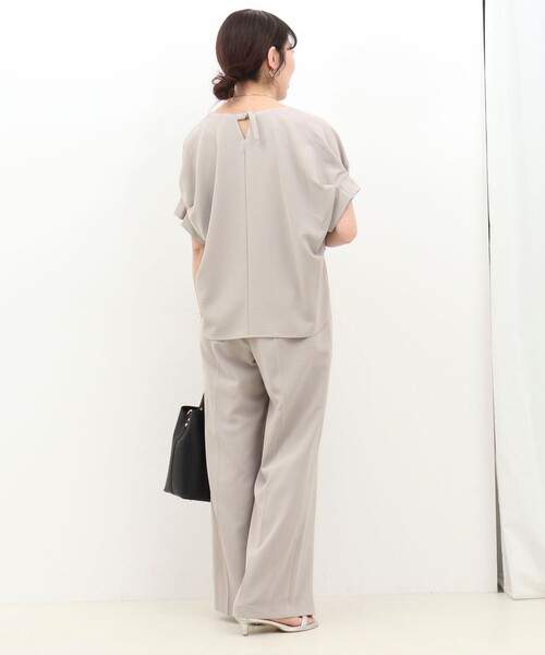 MICO COULIER（ミコクリエ）の「《UVカット・接触冷感》ハイストレッチパンツ（その他パンツ・レディース・グレイッシュベージュ/ネイビー・38/36）」の18枚目の写真