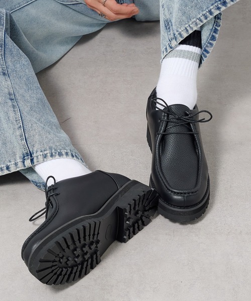 HAUS(ハウス)の「【HAUS】CHUNKY SOLE TYROLEAN SHOES チャンキーソール厚底チロリアンシューズ(モカシン/デッキシューズ・メンズ・ブラック系1/ブラック系その他2・M/L)」の13枚目の写真