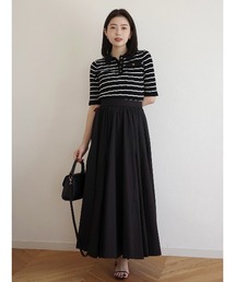 anuans（アニュアンス）の「ケーブルポロニットドッキングワンピース（ワンピース）」