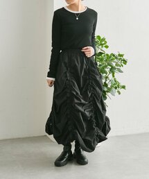 ear PAPILLONNER（イアパピヨネ）の「ドロストギャザースカート【SUM1 STYLE】（スカート）」