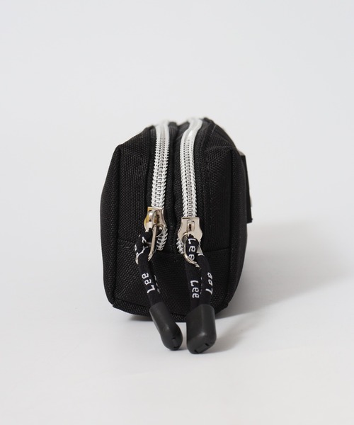 Lee（リー）の「LeeﾎﾟﾘﾗﾊﾞｰﾜｯﾍﾟﾝWﾌｧｽﾅｰﾎﾟｰﾁ（ポーチ・メンズ・ブラック系/ブラック・FREE）」の7枚目の写真